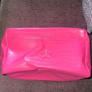 Jeffree Star Hot Pink Embossed Cosmetic Bag